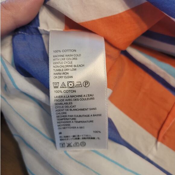 Tommy Bahama Aqua Blue Seaside Stripe Sleeveless Tunic Top Sz L EUC (40" Chest) - Picture 9 of 10